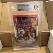 Hakeem Akeem Olajuwon 1986-87 Fleer RC BGS 8.5 NM-MT+ ROOKIE 9.5 Sub Grade picture