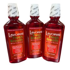 Lavoris Fresh Breath Mouthwash Original Cinnamon 18 FL OZ Sealed 3 Bottles picture