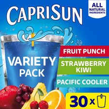 Capri Sun Fruit Punch, Strawberry Kiwi & Pacific Cooler Juice 30 ct Box, 6 fl oz picture