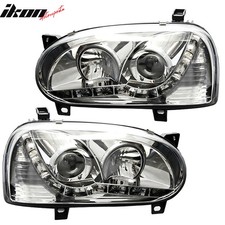 Winjet Fit 93-98 Volkswagen Golf MK3 Projector Headlights Lamps picture