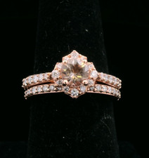 14KT Rose Gold 0.50cttw Diamond Wedding Set – Size 4.5 – 4.97g picture