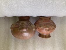 Ancient Pre-Columbian Lot of 2 Miniature Pot Pottery Pot #4 picture