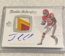 Upper Deck 2008 SP Authentic Rookie Authentics Jamaal Charles RC Auto Patch /999 picture