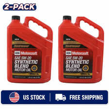 2 Pack Motorcraft Synthetic Blend 5W-20 Motor Oil 5 Quart Engine Oil picture