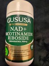 GUSUSA NAD+ Nicotinamide Riboside + Resveratrol 900mg Capsules, 60 Count picture
