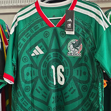 adidas Mexico National Team Soccer Jersey J. Quinones #16 Green/White/Red XL picture