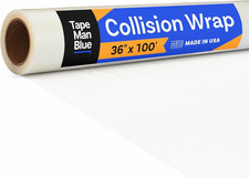 Crash Wrap, 36 Inch X 100 Feet, Clear Collision Wrap for Damaged Vehicles & Car picture