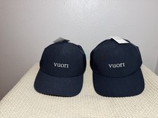 NWT Vuori Hat V1 Water Tech OS Dark Heather Navy BluePerforated Snapback V8254 picture