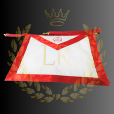 Masonic Royal Arch Chapter Premium Quality Fabric Embroidered Apron picture