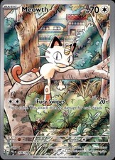 Meowth 106/094 Illustration Rare Phantasmal Flames Pokemon Holo Near Mint picture
