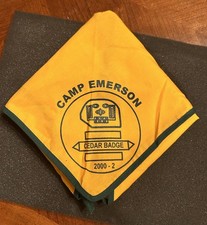 BSA Camp Emerson Cedar Badge 2000-2 Leadership Training Neckerchief picture