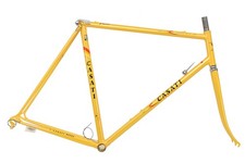 Casati Monza Gold Line R Road Aero Frameset 58cm Columbus SL Yellow NOS picture