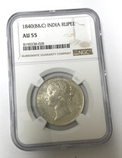 1840(B&C) India One Rupee NGC AU55 picture