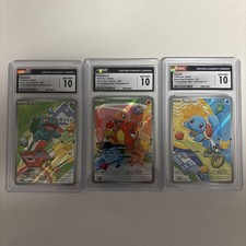 Pokemon Kanto FIRST PARTNER Set Charmander Squirtle Bulbasaur Sequential CGC 10 picture