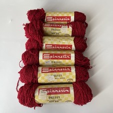 Vintage 1950s Spinnerin Dressy Yarn Skeins 96% Virgin Wool Lot Of 6 Made in USA picture