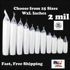 Clear Reclosable Zip Seal 2Mil Bags Poly Plastic 2 Mil Jewelry Top Lock Baggies picture