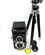 US DDP [ Near MINT ] Olympus Olympusflex A f3.5 TLR Film Camera w/tripod f JAPAN picture