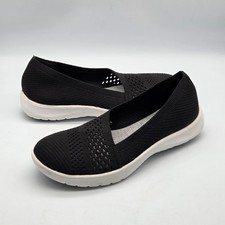 Clarks Cloudsteppers Washable Knit Slip-Ons Adella Moon Black Size 9 picture