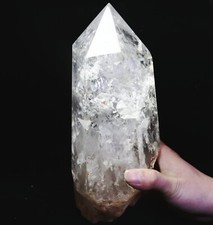 9.17lb Natural Clear White Quartz Crystal Tower Obelisk Wand Point Specimen picture