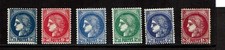 1938-40 FRANCE CERES COMPLETE SET of 6  Sc#335-40 Mint/Used picture