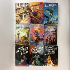 Vintage Lot 9 Anne McCaffrey Pern & Rowan Novels HC DJ Dragons Sci-Fi Fantasy picture