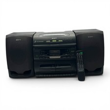 Sony CFD-646 3 Disc CD Changer Dual Cassette AM/FM Stereo System Remote Tested picture