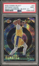 2020 Panini Select Select Numbers #27 Anthony Davis Select Numbers-Black 1/1 picture