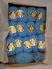 Vintage Spinnerin Duet Yarn Wool blend Iceberg Blue lot of 13 Switzerland picture