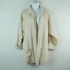 Vintage 80s Naturelle George Georgiou Raw Silk Jacket Cream Minimal Lagenlook XS picture