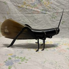 Mid-Century Hand-Crafted Horn Grasshopper France 1960s EXTREMELY RARE 🔥🔥🔥 picture
