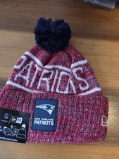 NEW ENGLAND PATRIOTS RED NFL NEW ERA KNIT BEANIE.  NEW picture