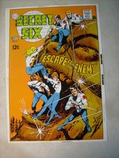 SECRET SIX #4  ART original comic book Cover Proof 1968 SPARLING ESCAPE ENEMY DC picture