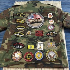 Rothco Coat Mens 3XL Green Camo Ultra Force Field Quilted Lined Vietnam Patches picture