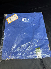 Carhartt Men's XL K87-HX6 Iconic Pocket Logo Blue SS Crew Neck Loose Tee picture
