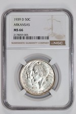 1939-D ARKANSAS COMMEMORATIVE HALF DOLLAR NGC MS66 picture