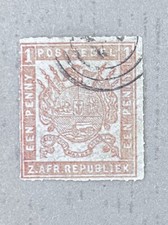Transvaal 42a / 1875-1876 1p Rouletted Stamp / Used picture