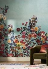 Anthropologie Nathalie Lete Flowers Birds Mushrooms 5 Panels Wallpaper Mural NEW picture