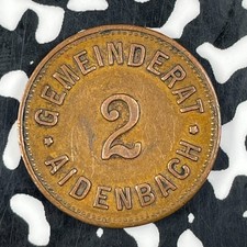 Undated Germany Aidenbach 2 Pfennig Notgeld Lot#JM1361 Extremely Scarce picture