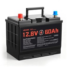 VEVOR 12V 60Ah Dual Purpose LiFePO4 Lithium Battery 800 CCA Starter Deep Cycle picture