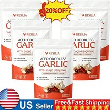 1-5x Resilia Garlic Extract 600mg Softgels (60 Count) Odorless Aged Garlic Extra picture