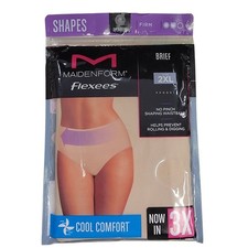 Maidenform Womens Flexees Shapewear Briefs, Tummy Control  Beige Size 2XL FP0051 picture
