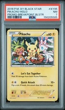 2016 POKÉMON PIKACHU XY BREAKPOINT BLISTER BLACK STAR PROMO #XY95 PSA 7 picture