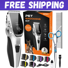 Professional PET CLIPPERS Dog Grooming Kit Heavy Duty Trimmer Thick Hair US picture