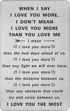 TANWIH When I Say I Love You More Wallet Card, I 3.38 inch x2.13 inchx0.03  picture