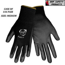 GLOBAL GLOVE PUG17-M POLYURETHANE PU COATED WORK GLOVES SIZE MEDIUM (144 PAIR) picture