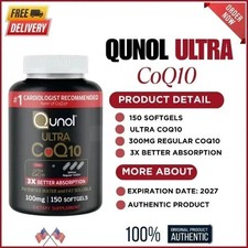 Qunol Ultra CoQ10 - 100 mg - 150 Softgels / NEW & SEALED / EXP 1/28 picture
