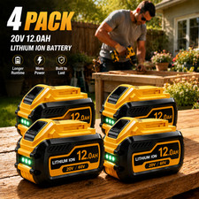 1/2/4Pack High-Capacity Replacement Lithium Battery Combo Set, 12000mAh picture