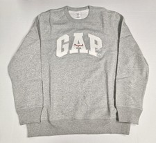 GAP Original Arch Logo Crew Neck Sweatshirt 'Grey' - Size Large - NEW W/ TAGS picture
