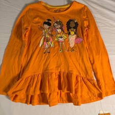 Girls Orange Long Sleeve Halloween or Fall Shirt picture