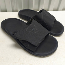 OluKai Nalu Slide Mens Black Hook & Loop Adjustable Synthetic Sandals US 12 picture
